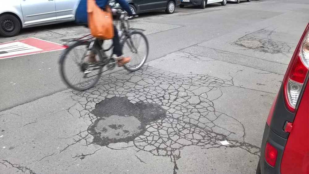 kaputte Fahrradstraße