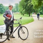 Berliner Radler unterstützen den Volksentscheid Fahrrad, denn …