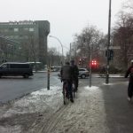 Radrutschpartie im Winter: Die ungeräumten Radwege Berlins